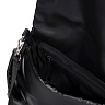 Черная сумка мессенджер из комбинированных материалов