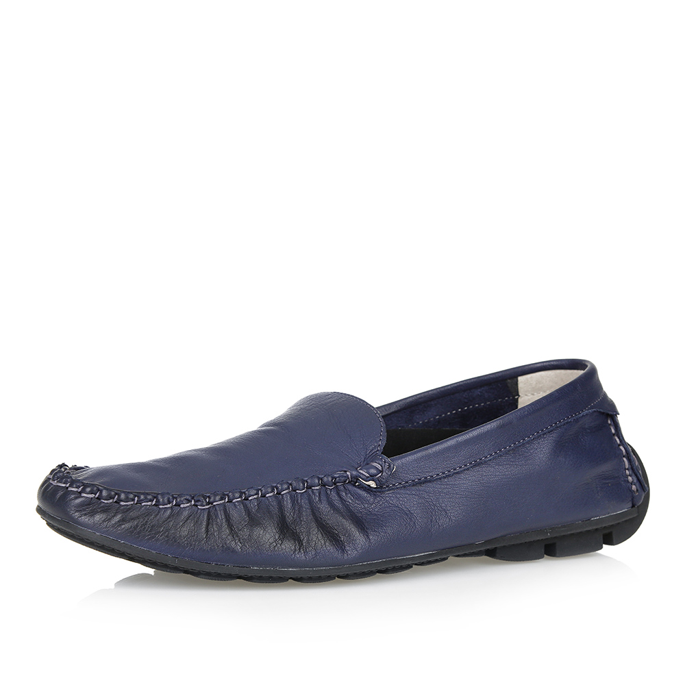 Кожаные мокасины в синем цвете Respect