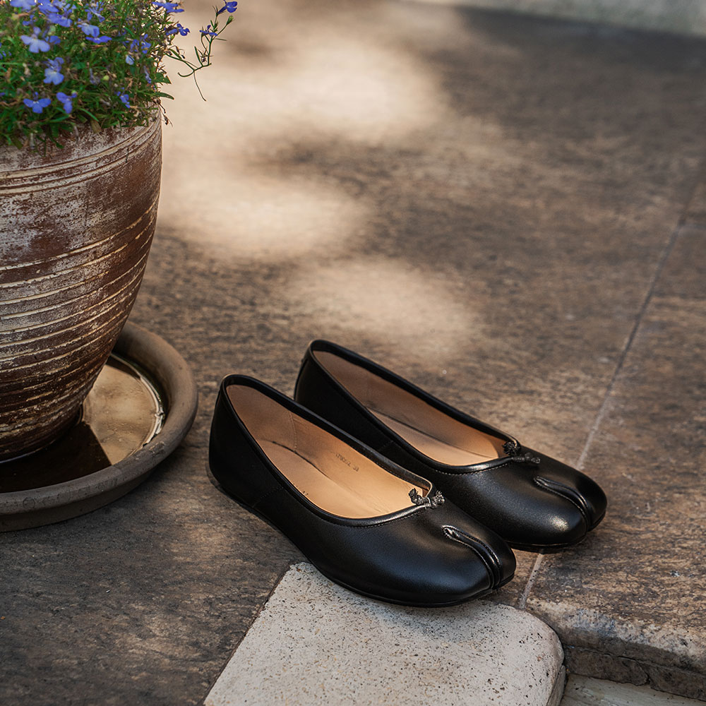 Черные балетки из гладкой кожи RESPECT PREMIUM