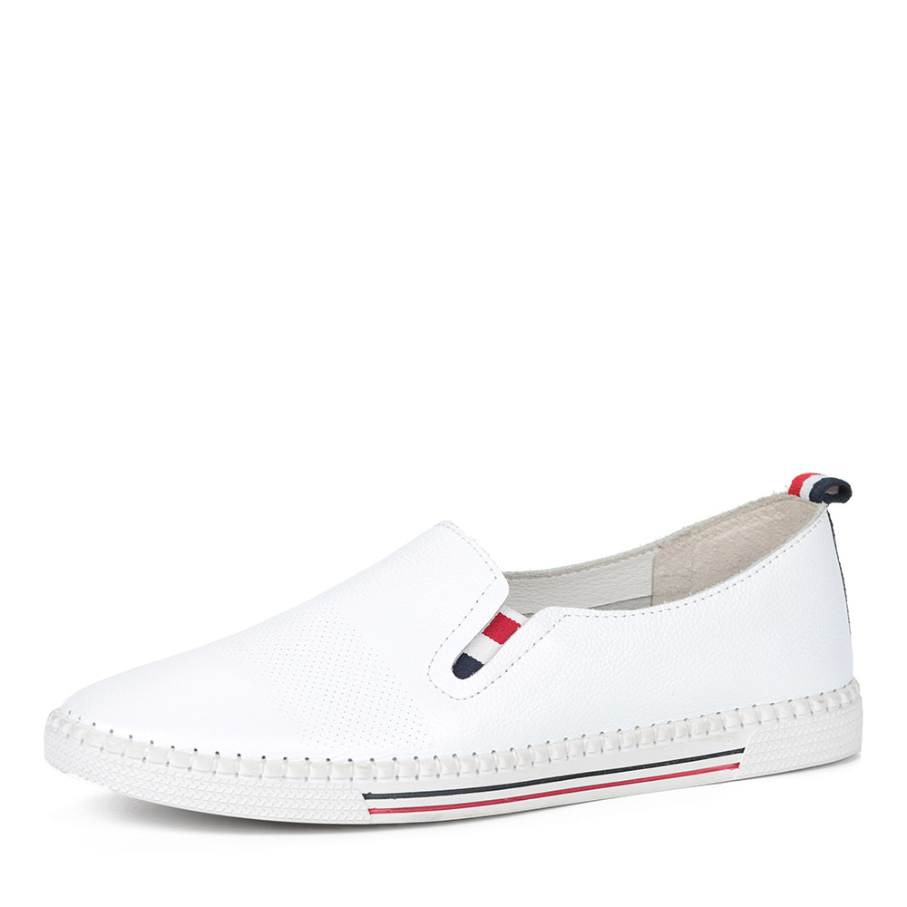 Белые слипоны из кожи Respect