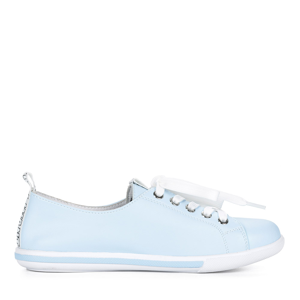 Голубые кеды из кожи Respect