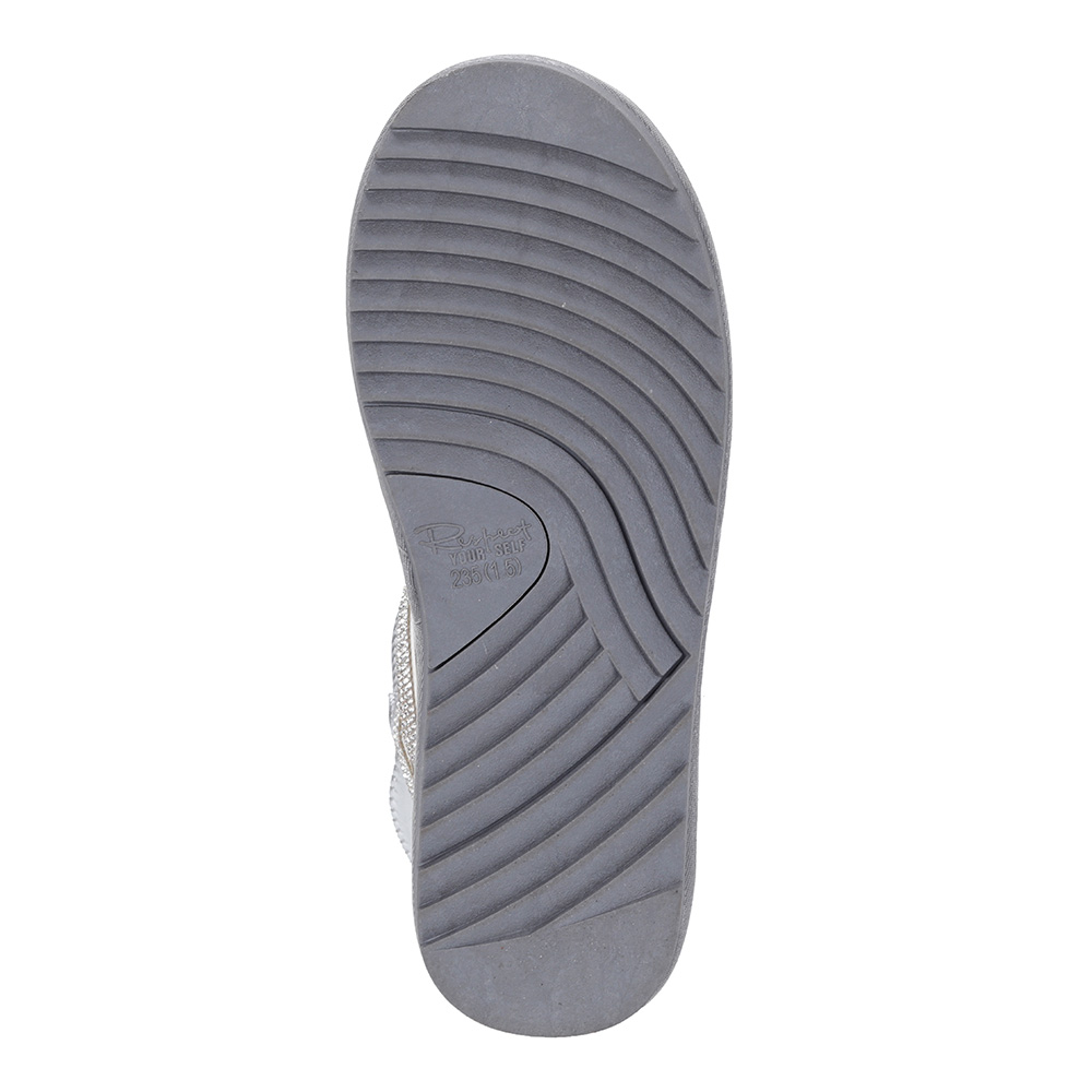 Серебряные угги из эко кожи с декором Respect