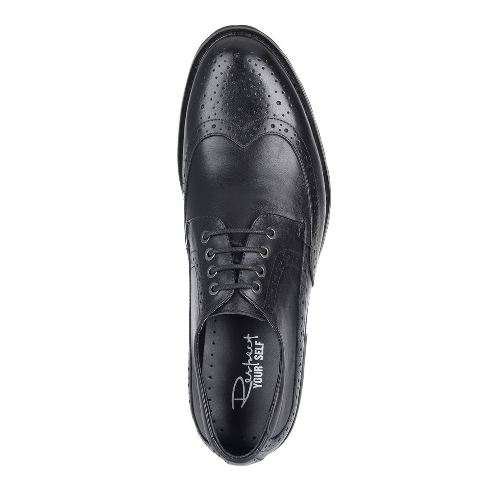 Черные кожаные броги Respect