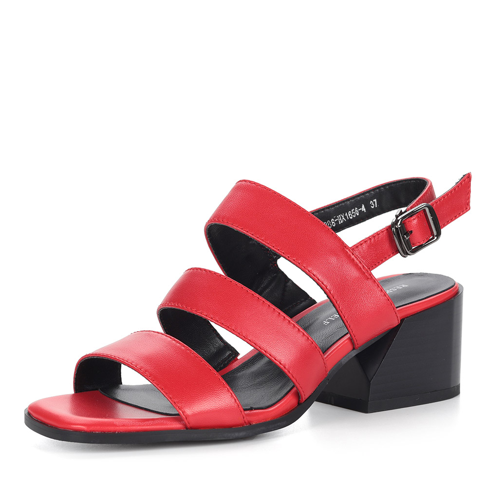 Красные босоножки на каблуке Respect