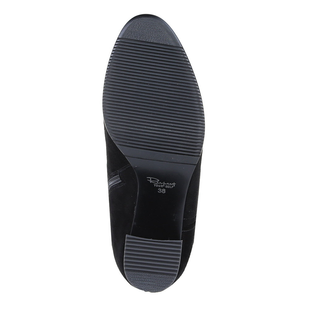 Сапоги из велюра в чёрном цвете на меху Respect