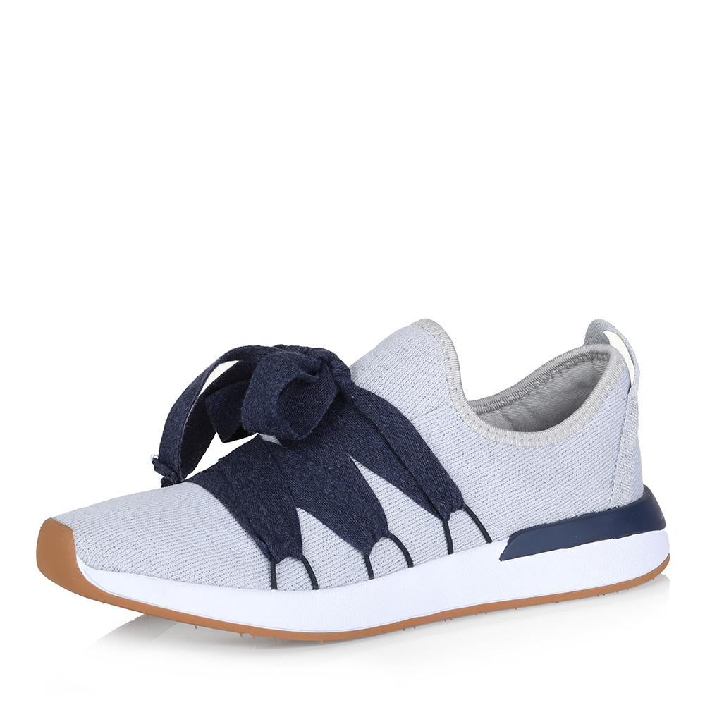 Серые кроссовки из текстиля с оригинальной шнуровкой Respect