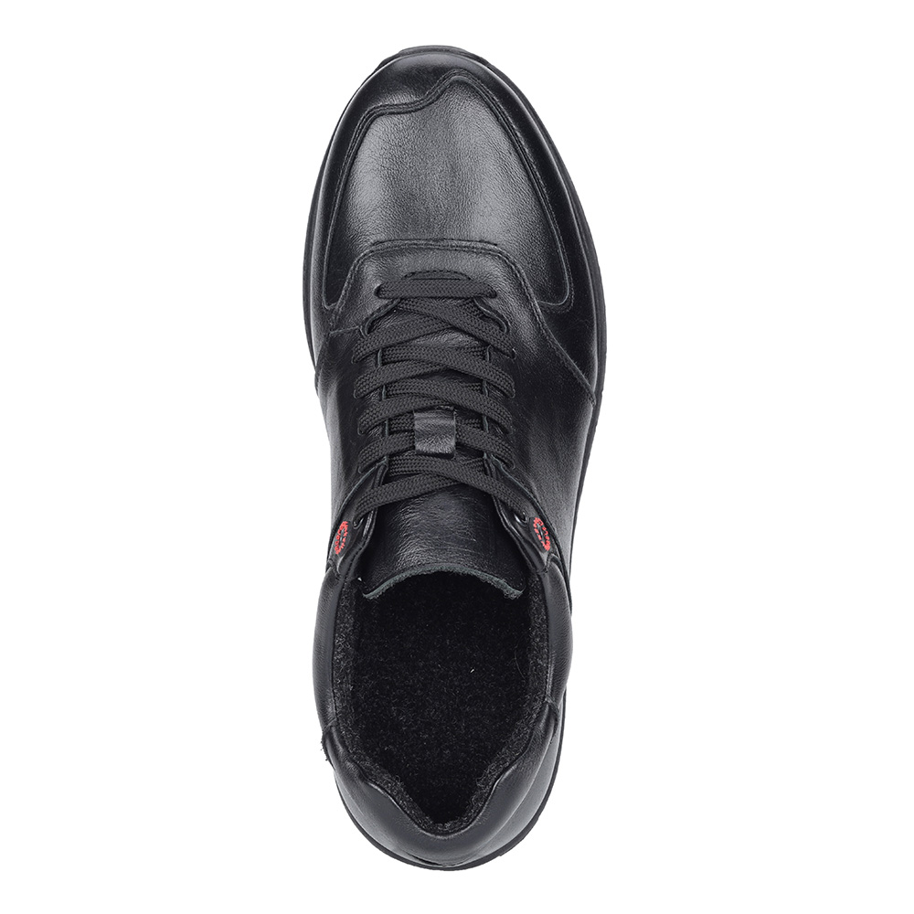 Черные кроссовки из кожи Respect