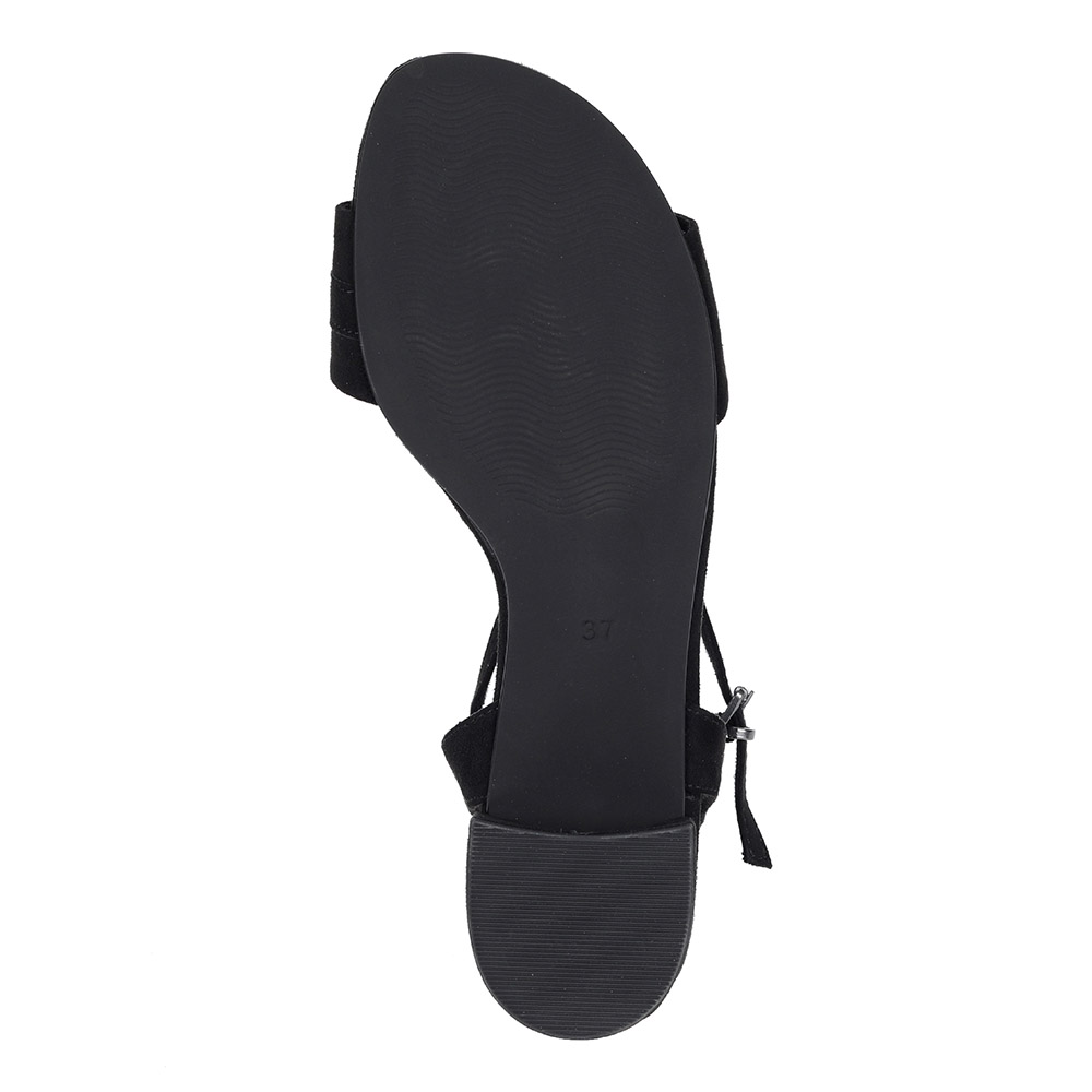 Черные босоножки из текстиля Marco Tozzi