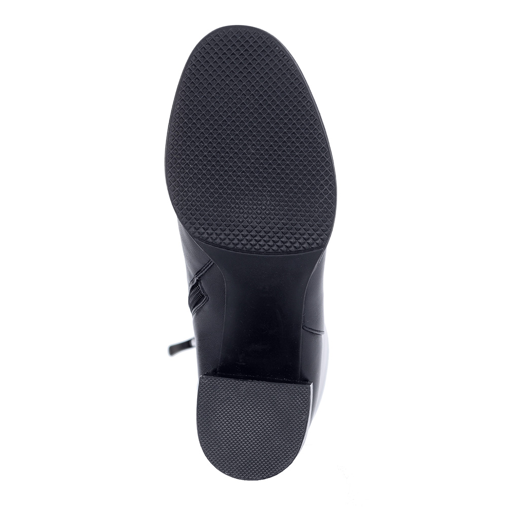 Синие сапоги из кожи на каблуке Respect