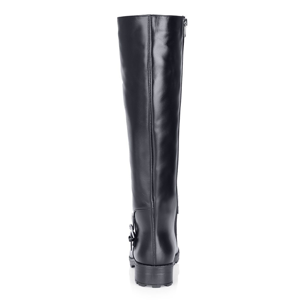 Черные сапоги из кожи на меху Respect