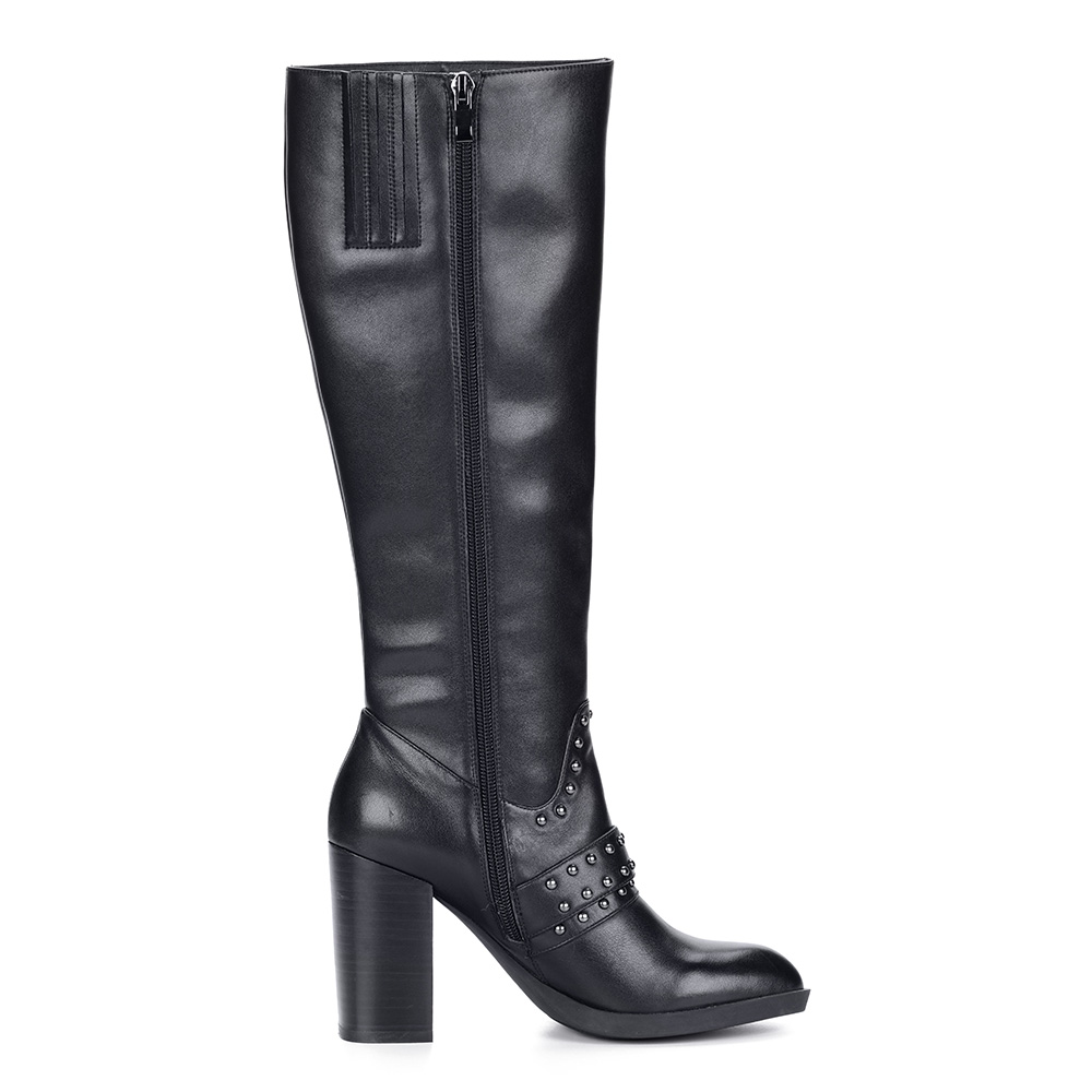 Черные сапоги из кожи Respect