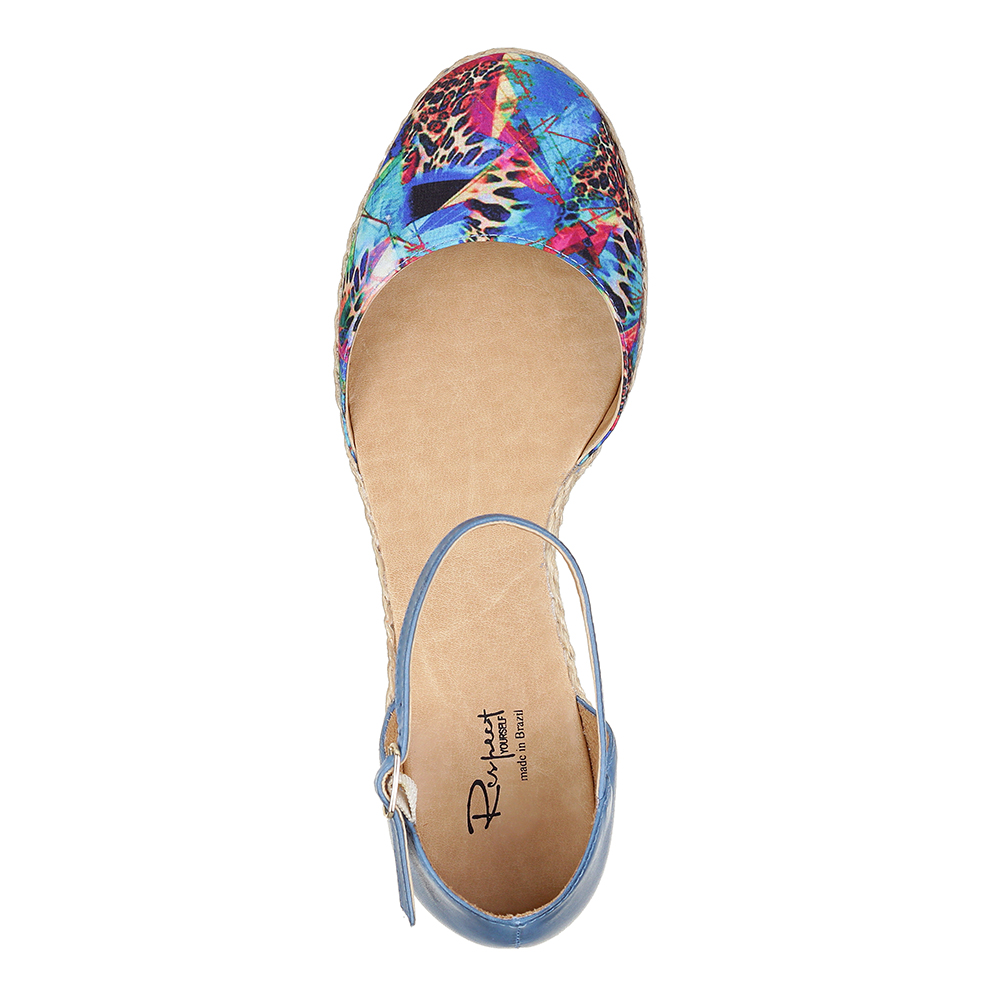 Голубые босоножки с цветочным принтом Respect