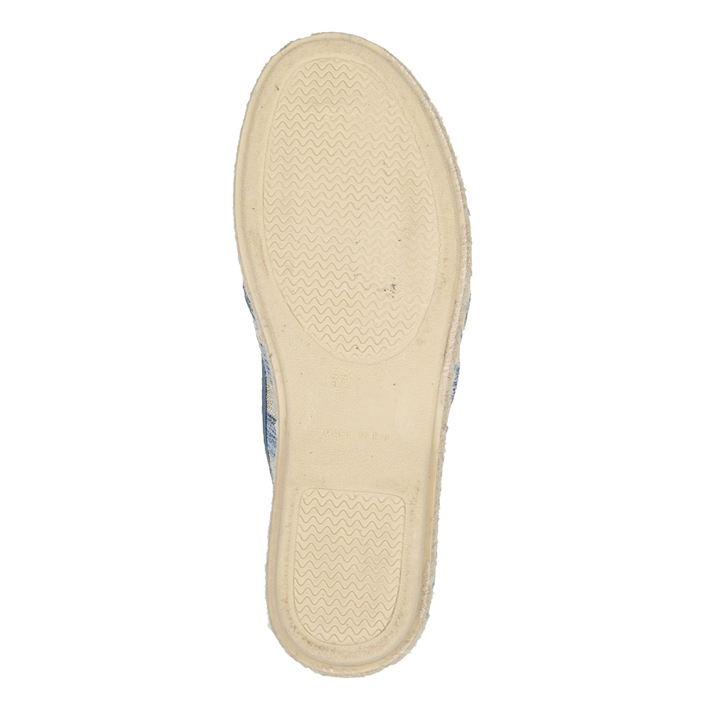 Бежевые эспадрильи в голубую полоску Respect