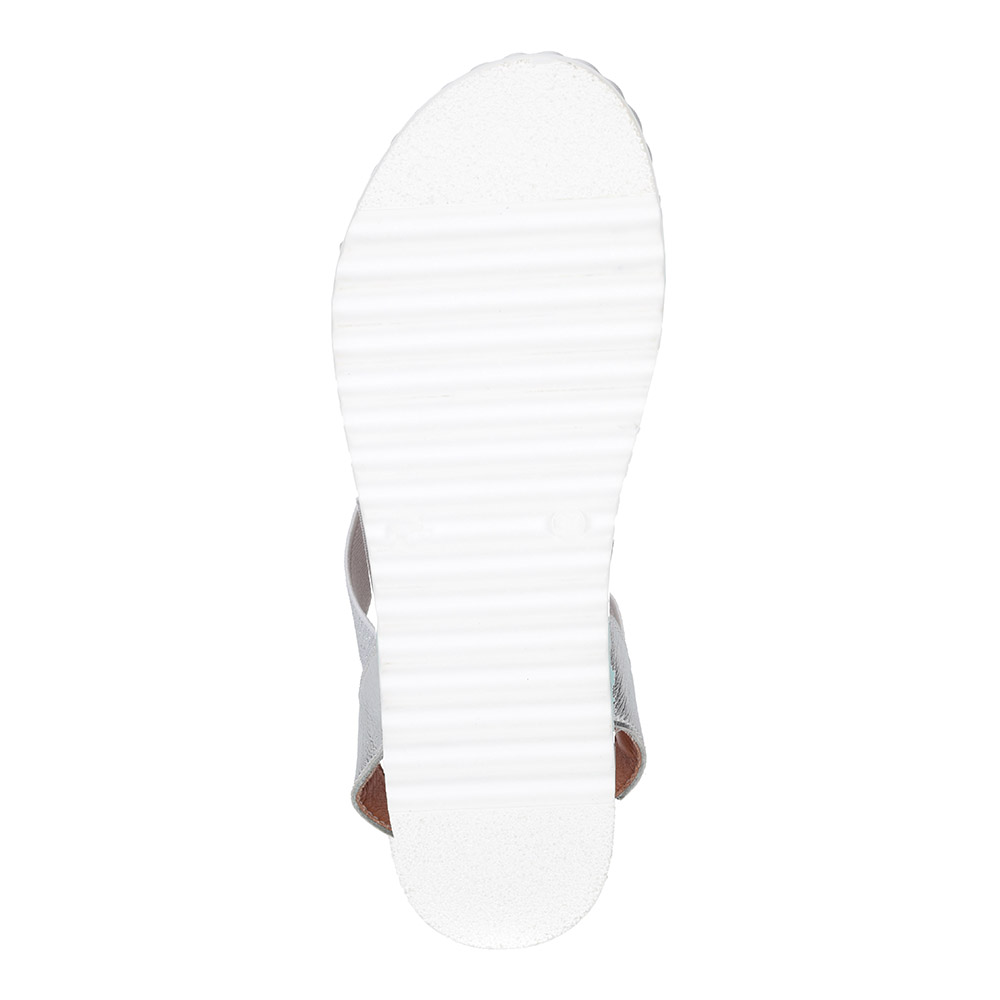 Комбинированные сандалии в серебряном цвете Respect