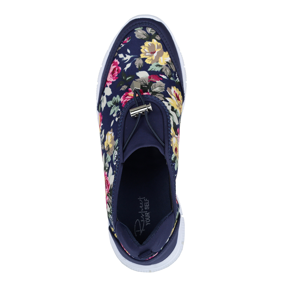 Кроссовки без шнурков с цветочным принтом Rieker