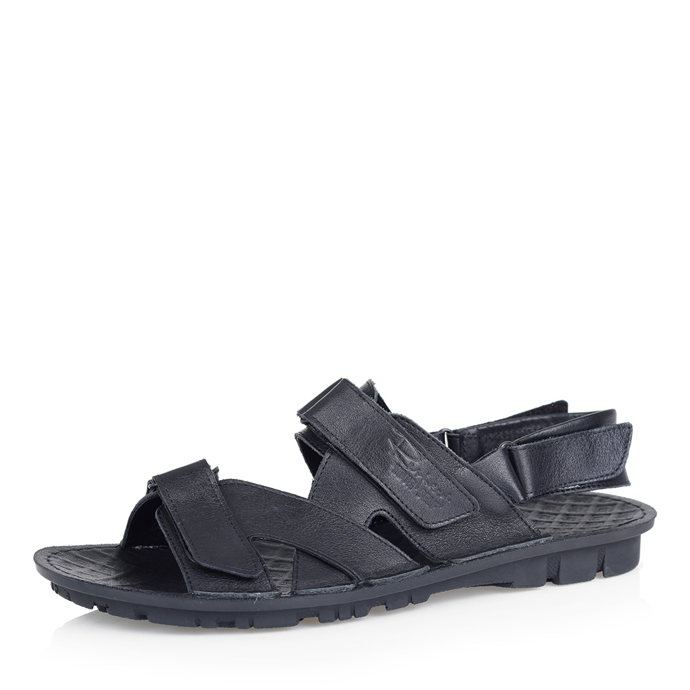 Черные кожаные сандалии Respect