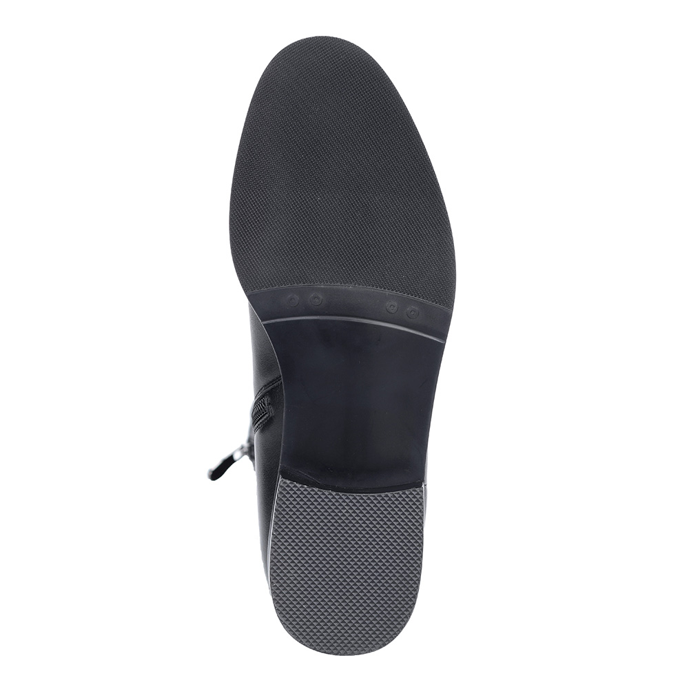 Черные сапоги из кожи с узким голенищем Respect