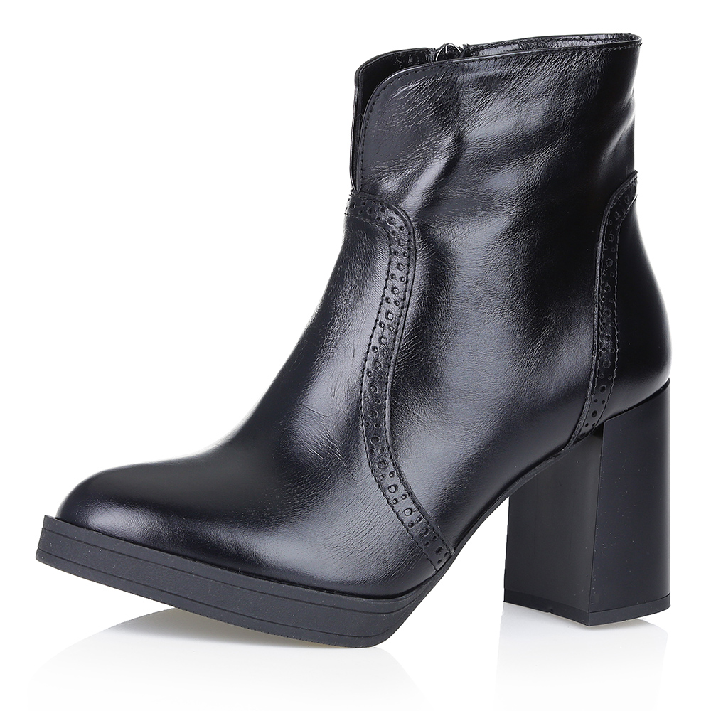 Черные ботинки из гладкой кожи Respect