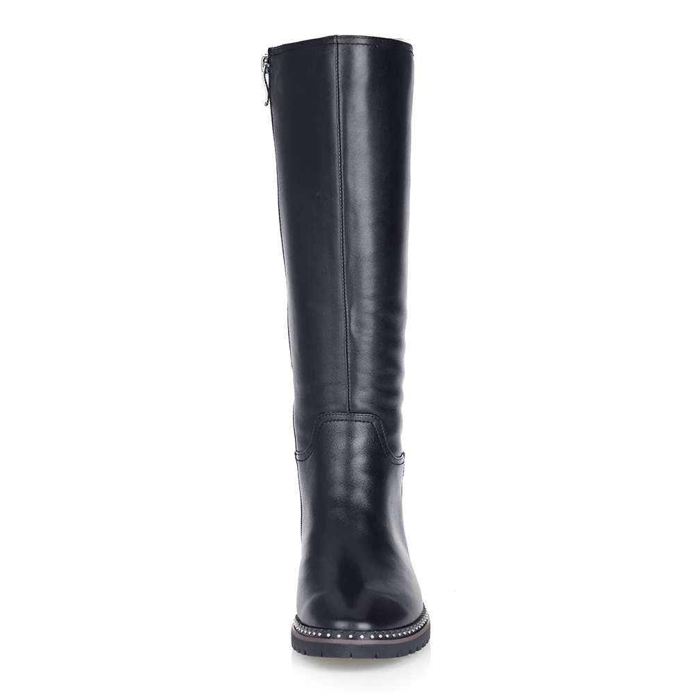 Черные кожаные сапоги Respect