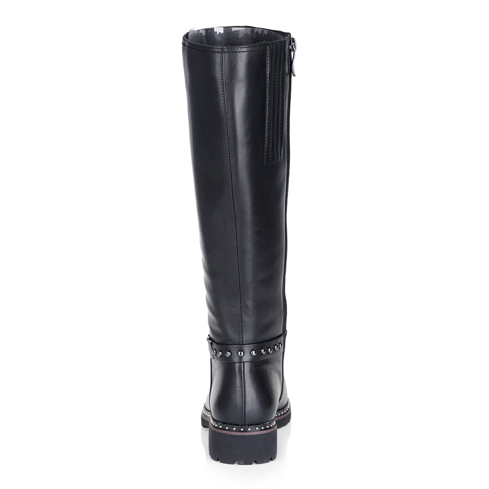 Черные кожаные сапоги Respect