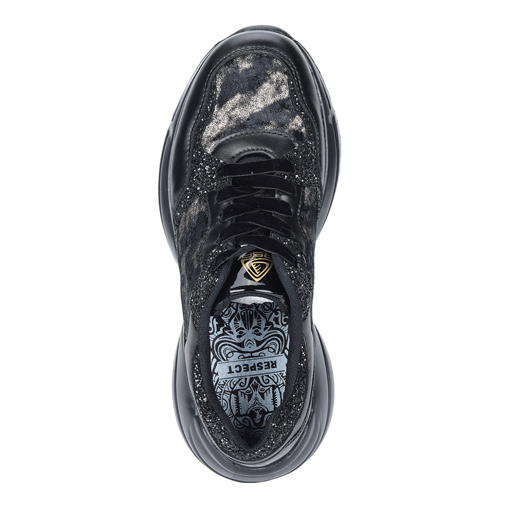 Черные кроссовки из текстиля Respect
