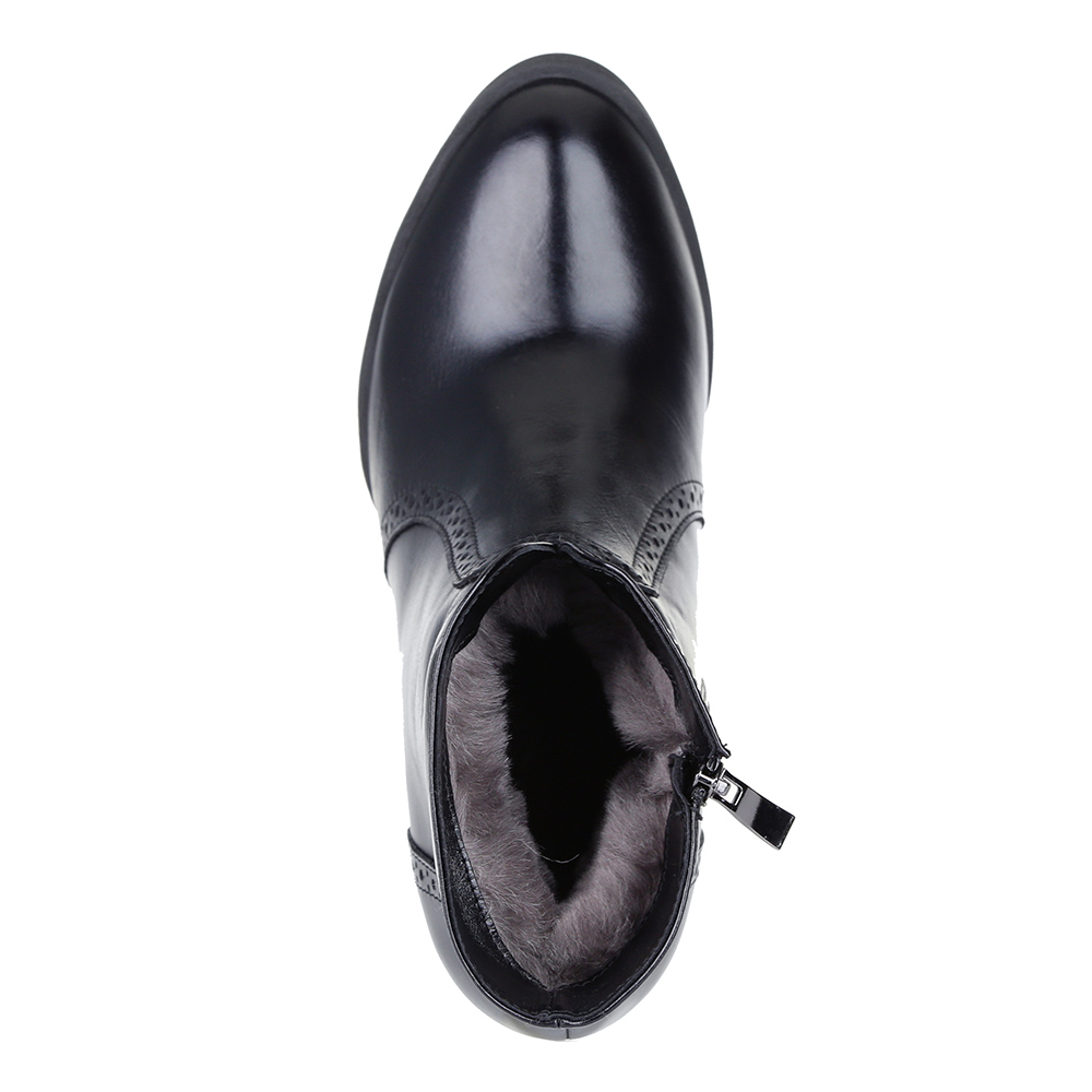 Черные ботинки из гладкой кожи Respect