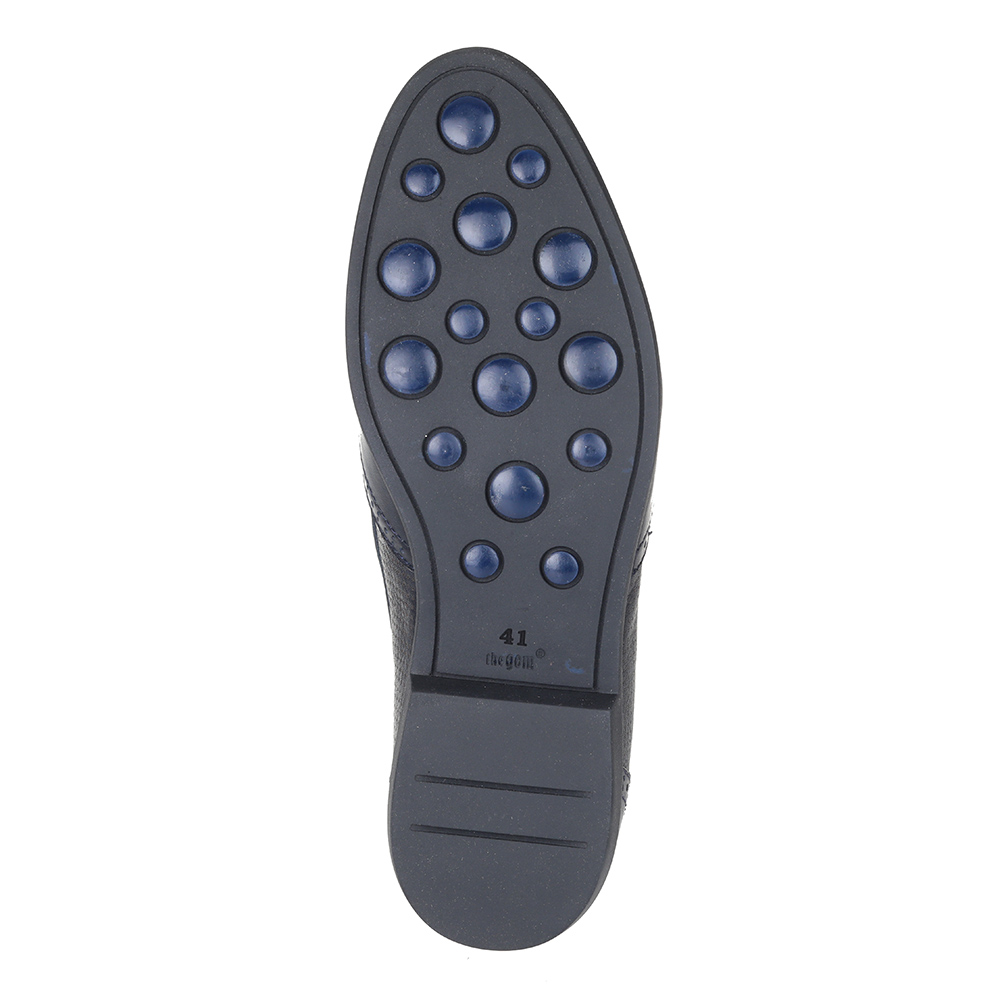 Синие кожаные полуботинки Respect