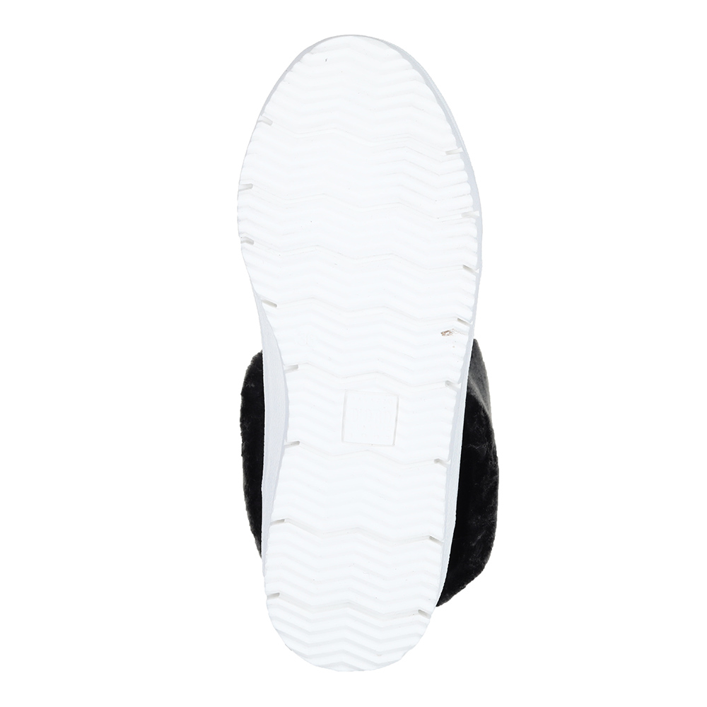 Черные высокие кеды с мехом Respect