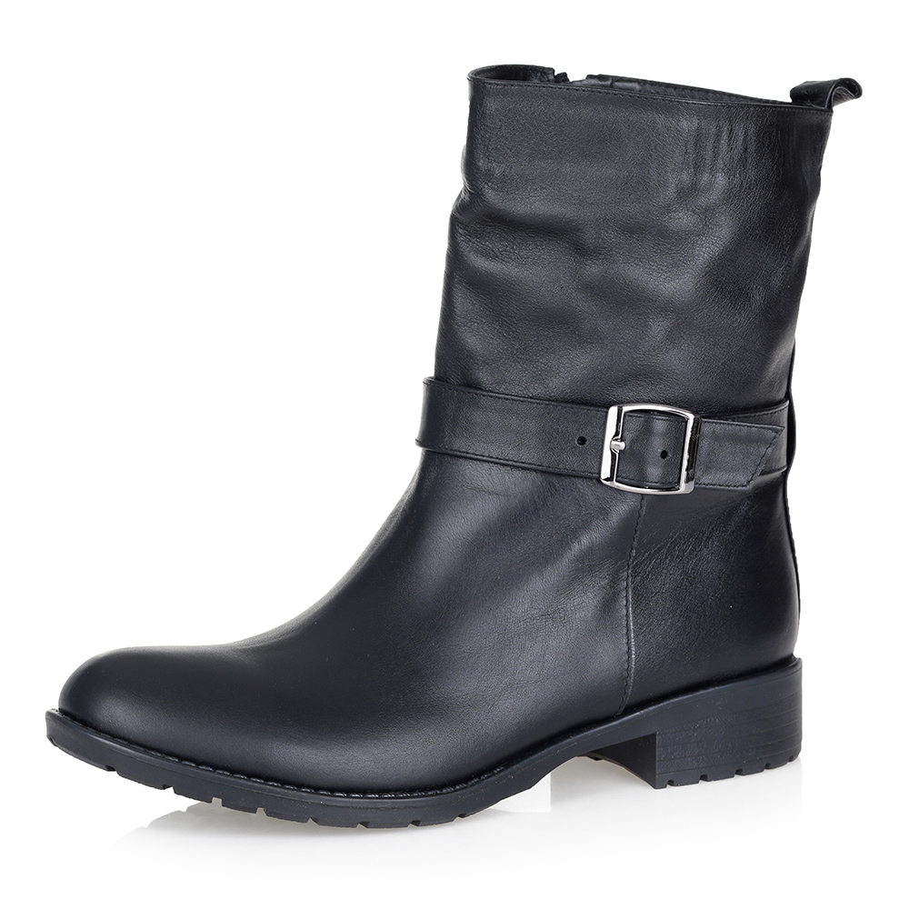 Полусапоги с ремнем в черном цвете Rieker