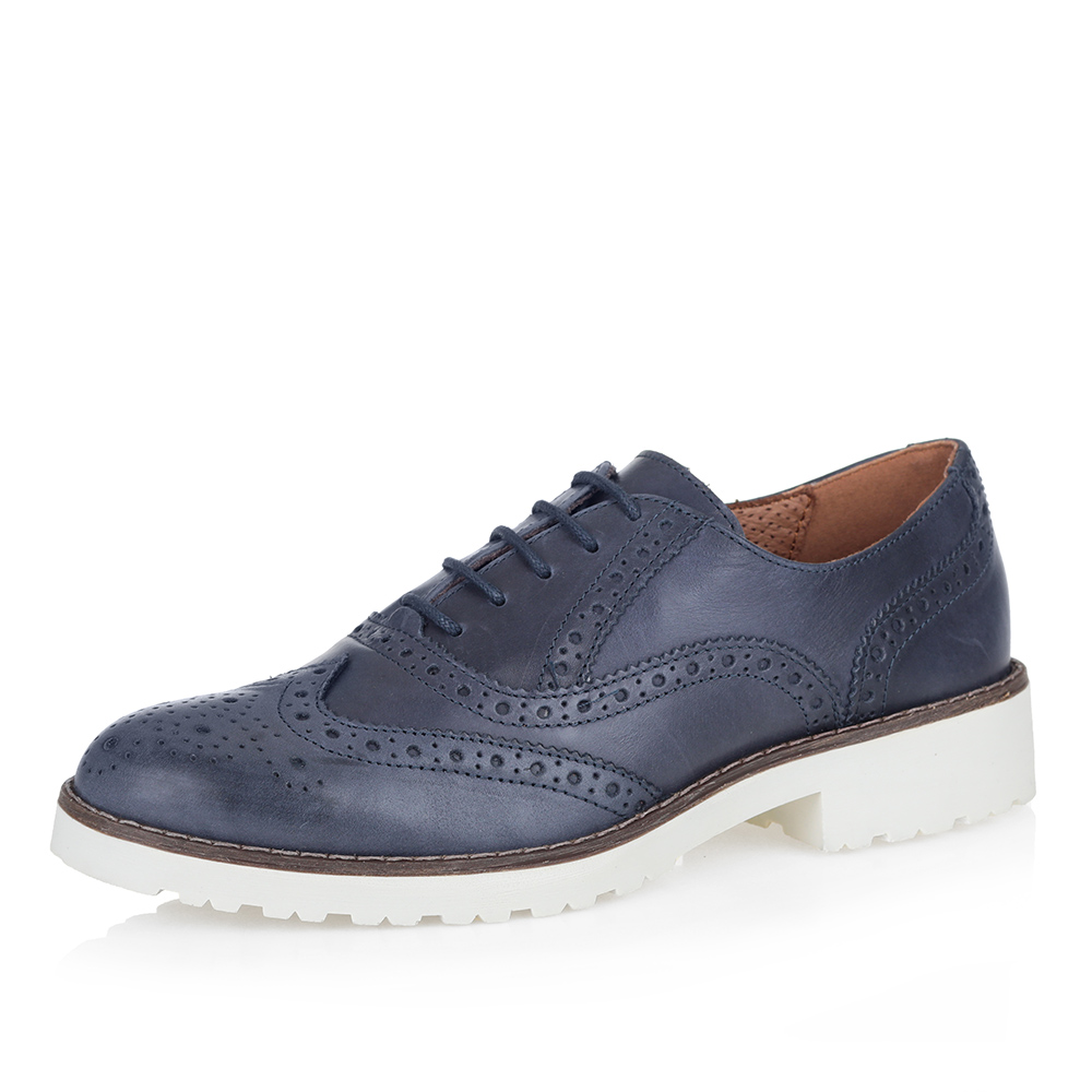 Синие брогированные полуботинки Respect