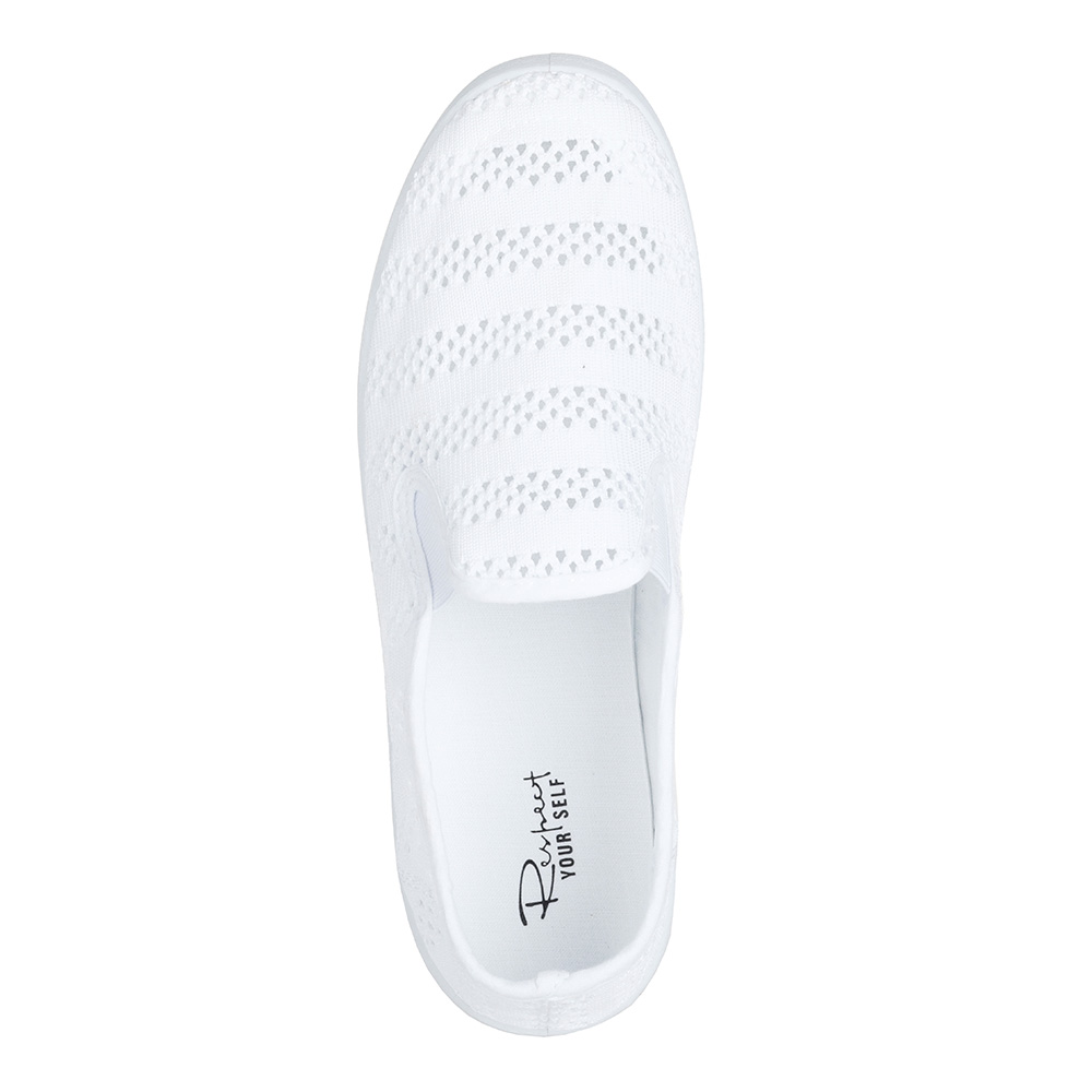 Белые текстильные слипоны Respect