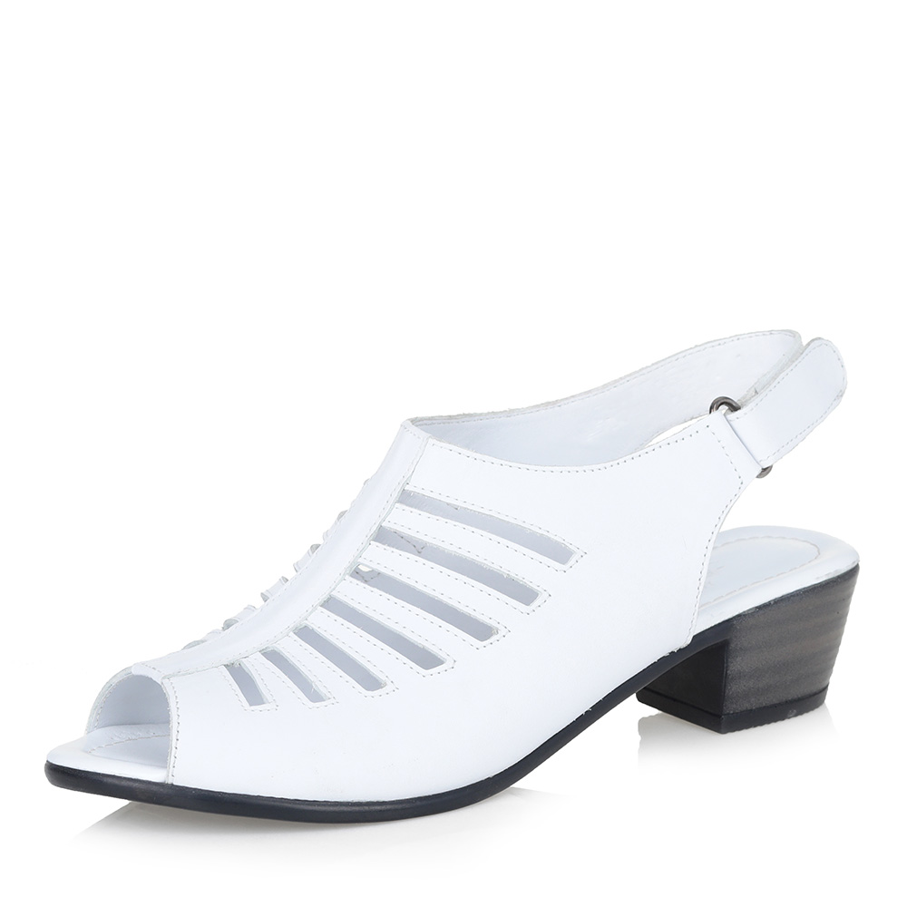 Белые кожаные босоножки Respect