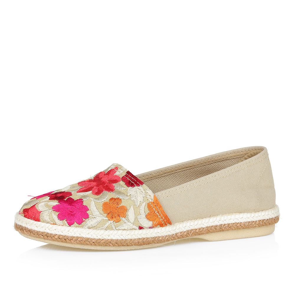 Эспадрильи с принтом в бежевом цвете Respect