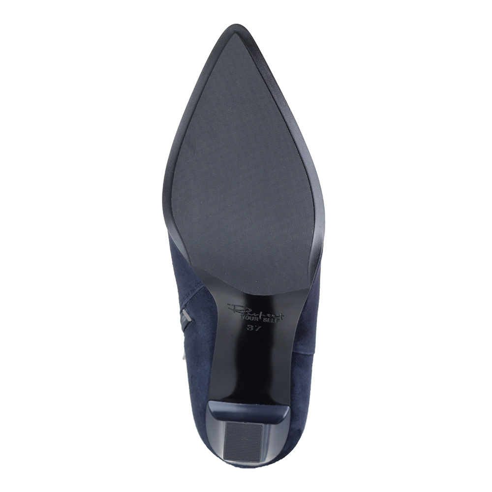 Синие ботильоны из велюра Respect