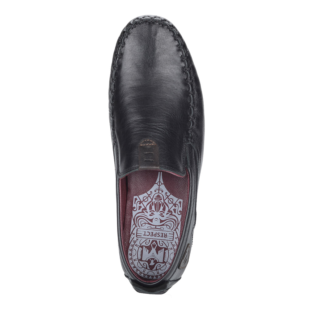 Черные мокасины из кожи Respect