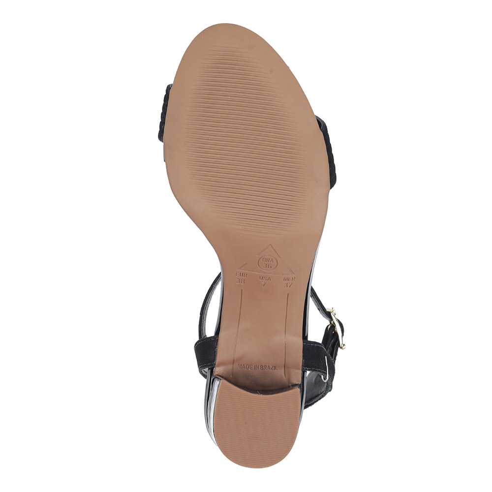 Черные босоножки из велюра Respect