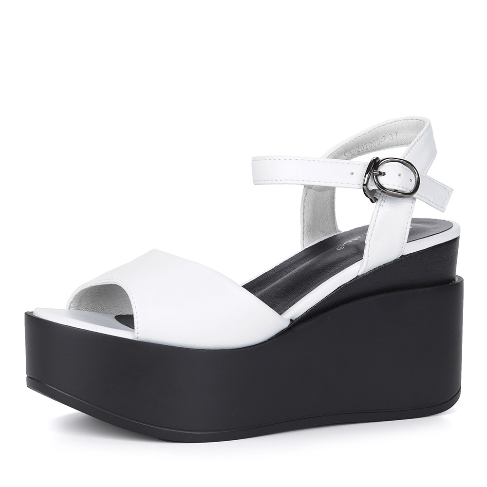 Белые босоножки из кожи Respect