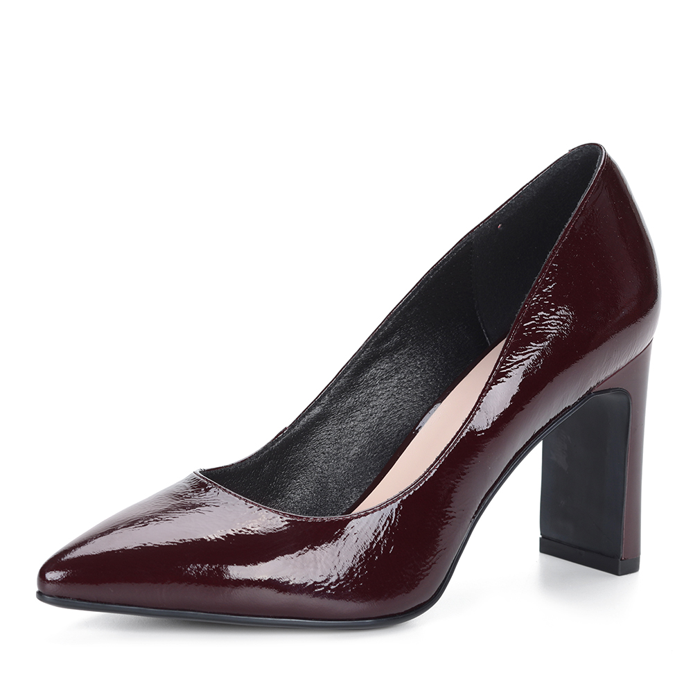 Бордовые лакированные туфли Respect