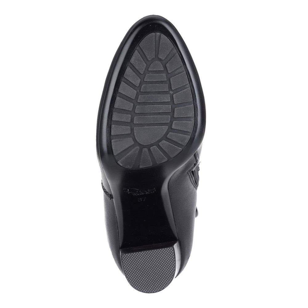 Черные сапоги на контрастном каблуке Respect