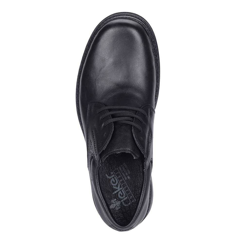 Черные полуботинки на утолщенной подошве Rieker