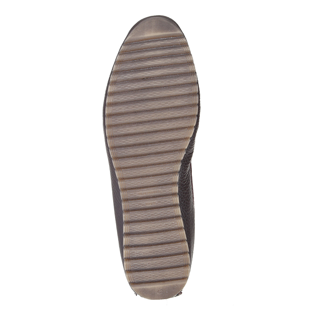 Мокасины с белым швом в коричневом цвете Respect