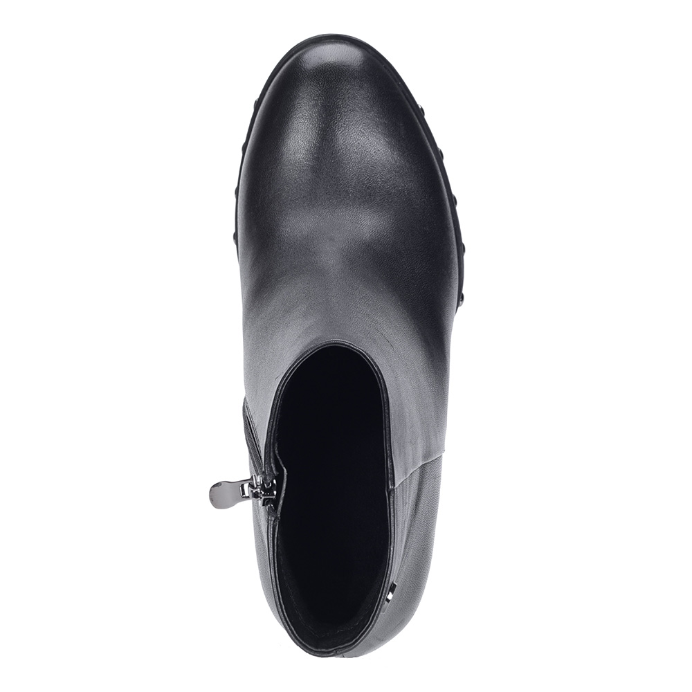 Черные ботильоны из кожи Respect