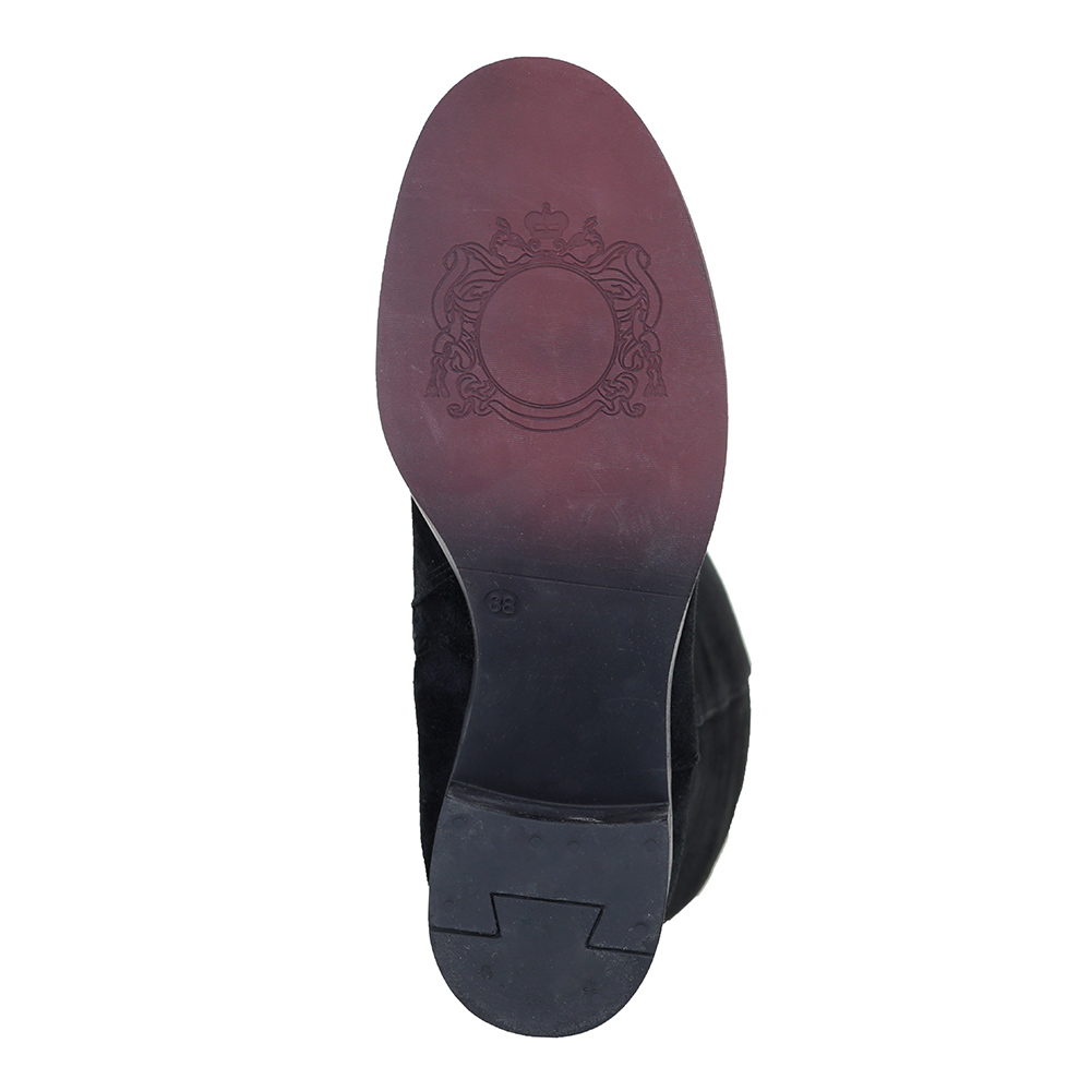 Черные велюровые сапоги Respect