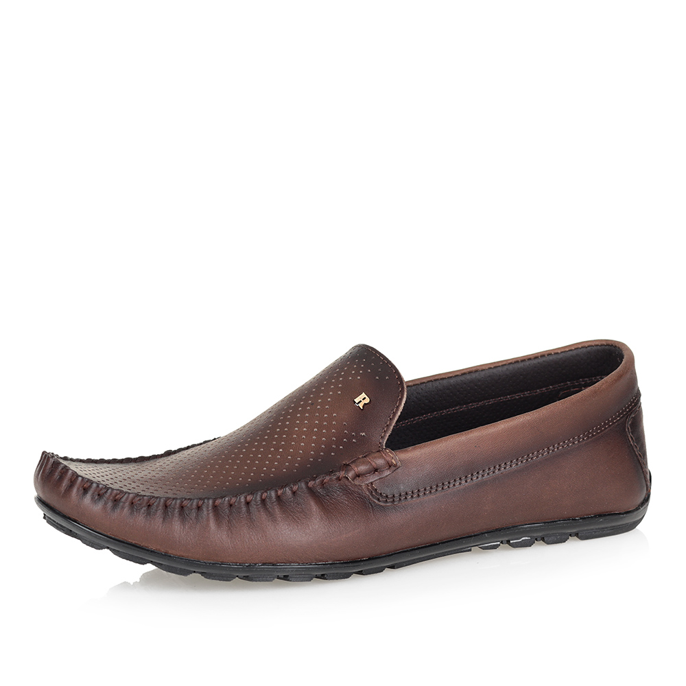 Кожаные мокасины в коричневом цвете Respect