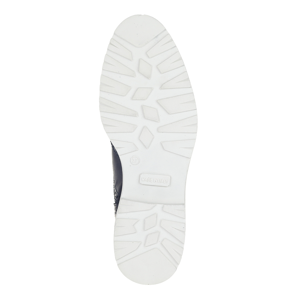 Синие брогированные полуботинки Respect