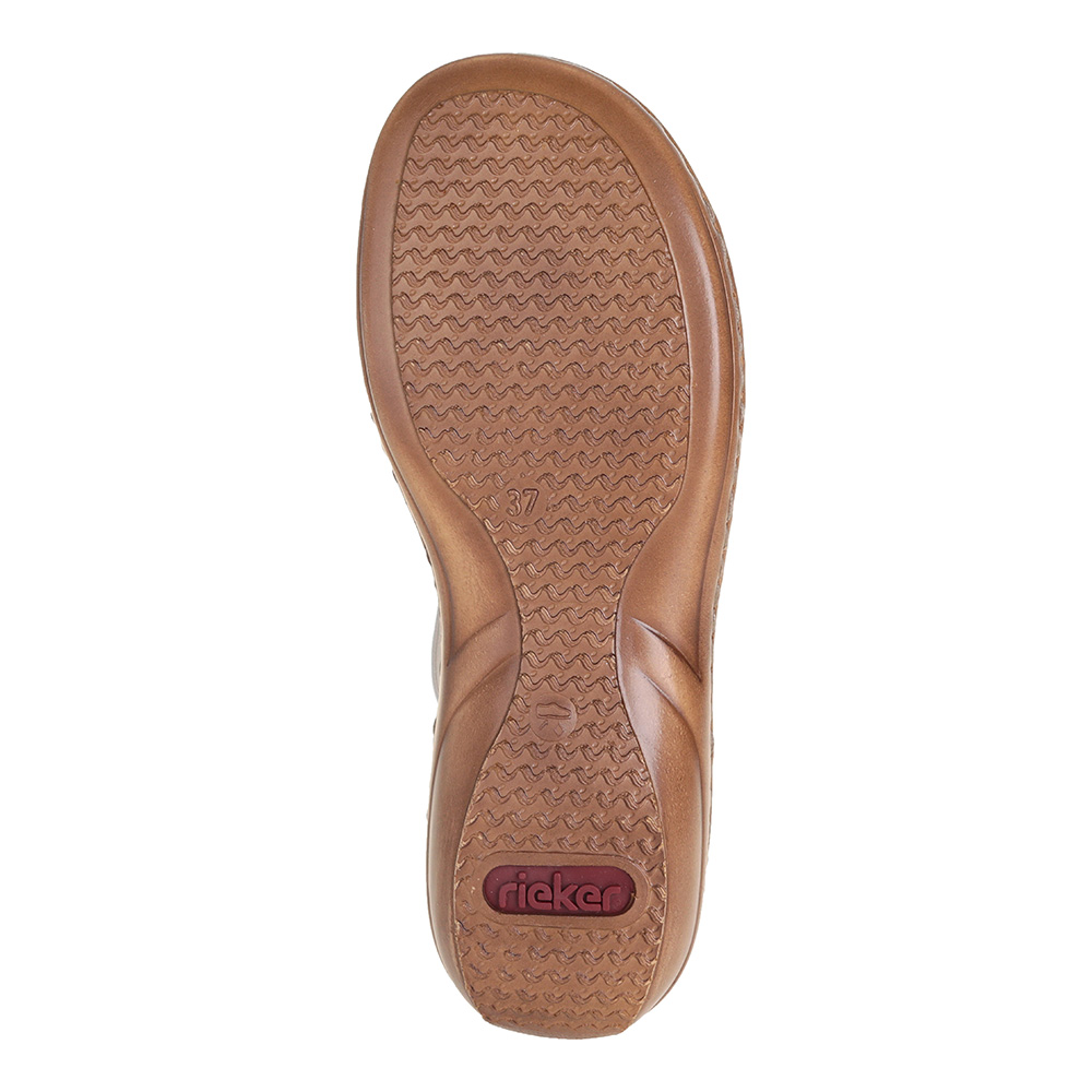 Белые декорированные босоножки Rieker