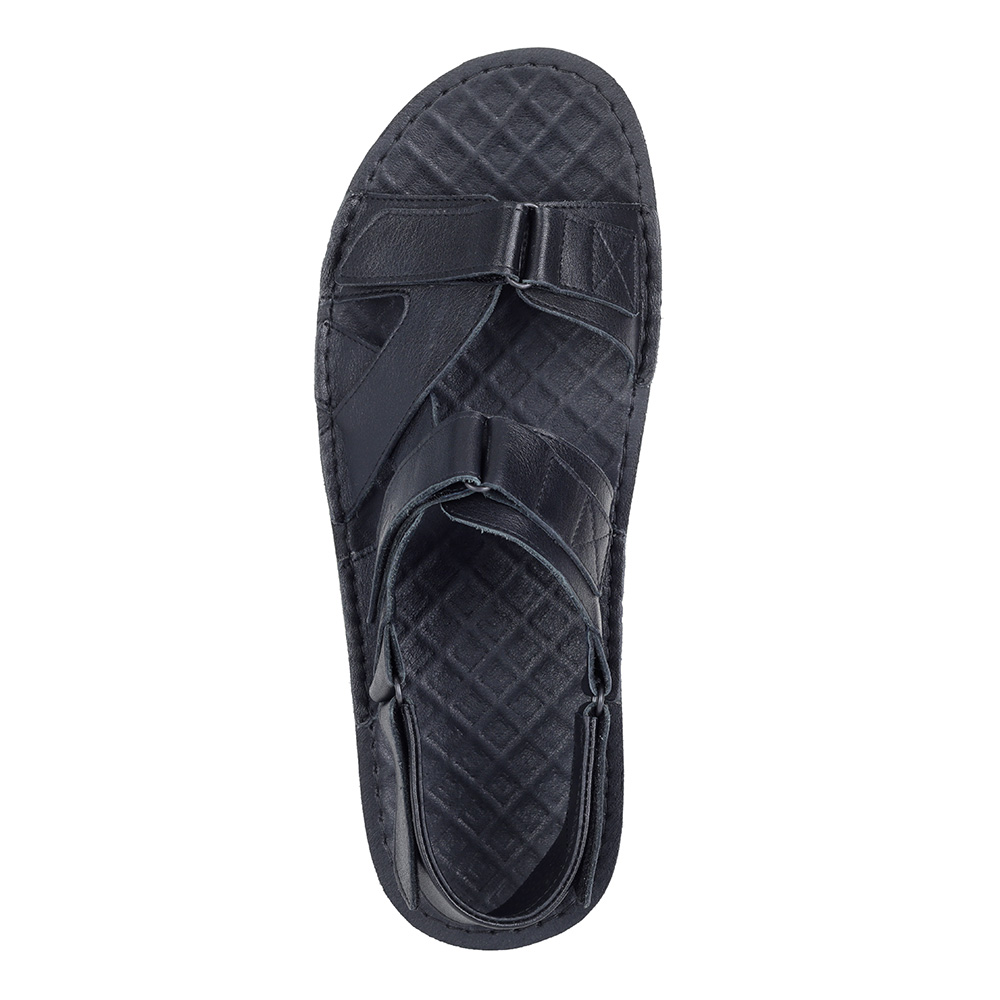 Черные кожаные сандалии Respect