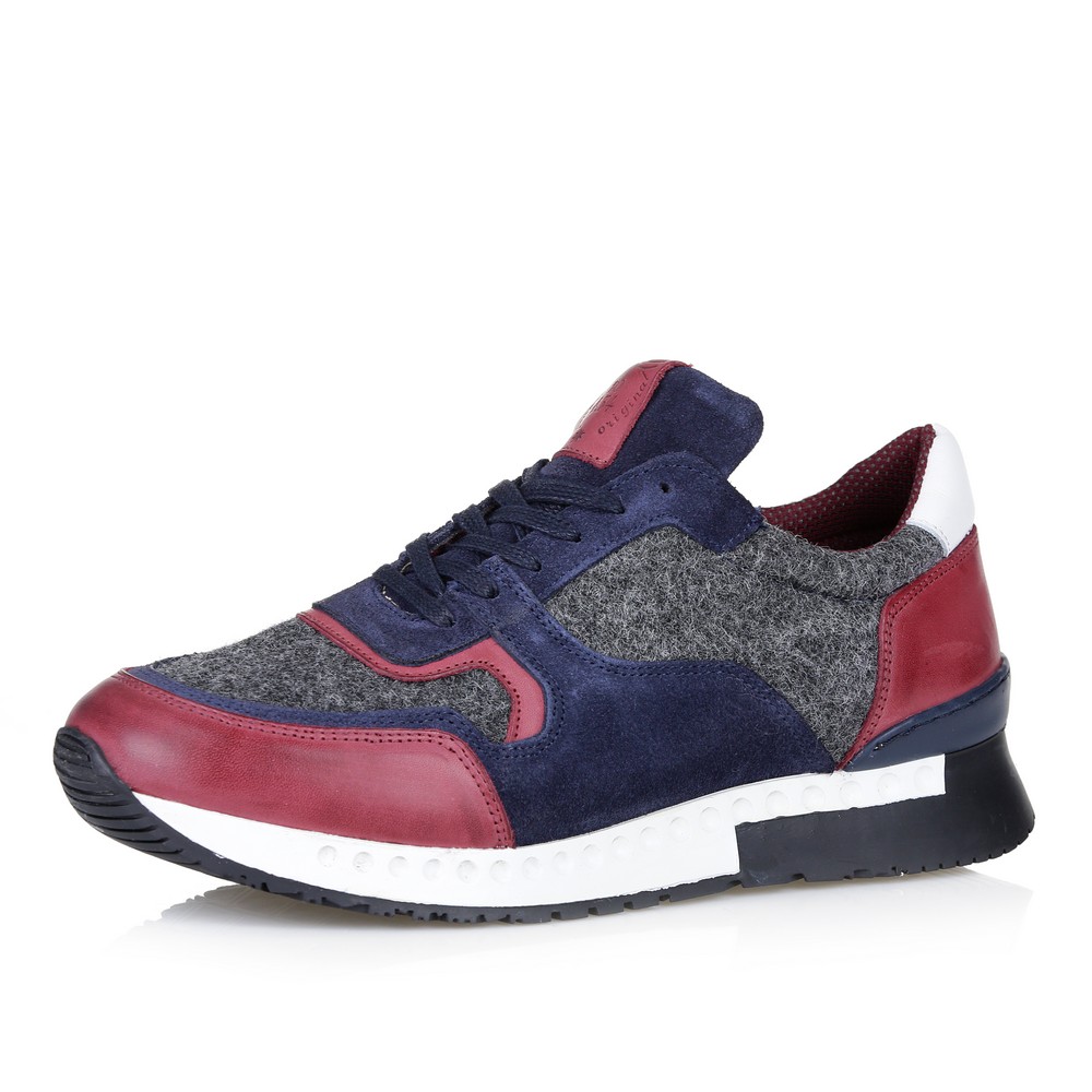 Комбинированные кроссовки из текстиля и кожи Rieker