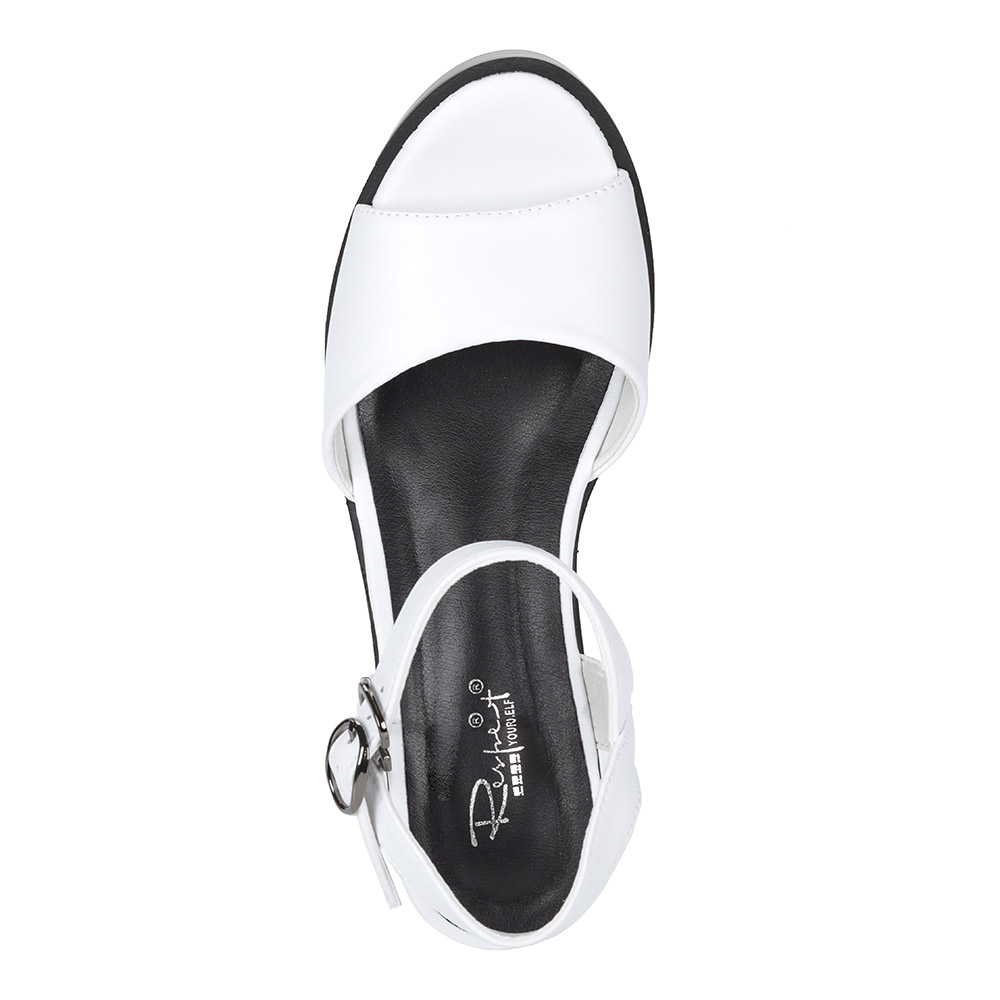 Белые босоножки из кожи Respect