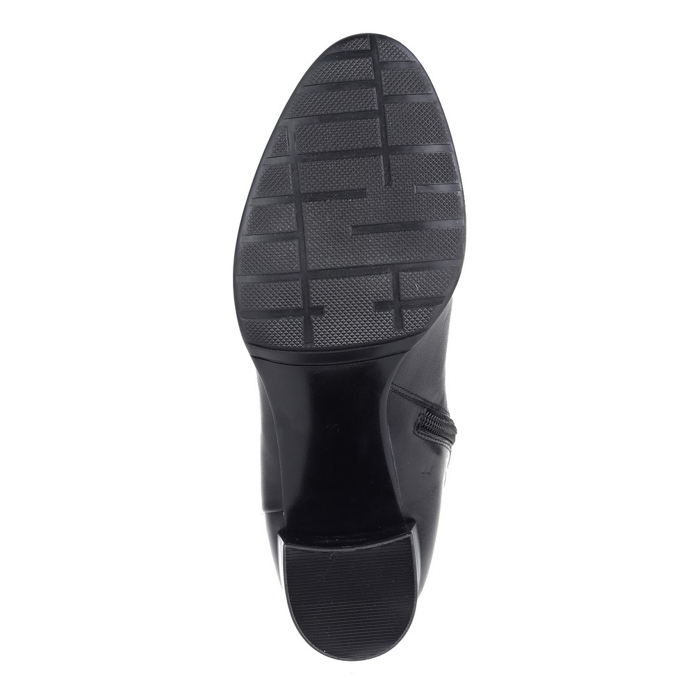 Кожаные сапоги на высоком устойчивом каблуке Respect